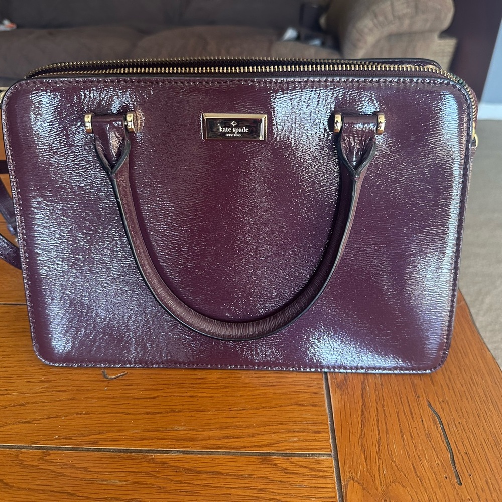 Kate Spade burgundy patent leather purse